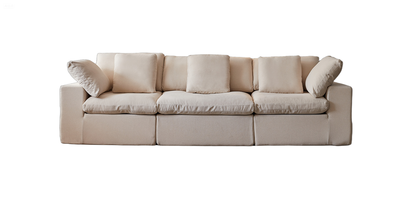 Cloud Couch Boneless Sofa Deep Seat Sectional Couches for Living Room, No Spring & No Assembly Required