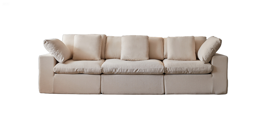 Cloud Couch Boneless Sofa Deep Seat Sectional Couches for Living Room, No Spring & No Assembly Required