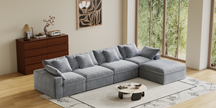 Cloud Couch Boneless Sofa Deep Seat Sectional Couches for Living Room, No Spring & No Assembly Required