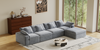 Cloud Couch Boneless Sofa Deep Seat Sectional Couches for Living Room, No Spring & No Assembly Required
