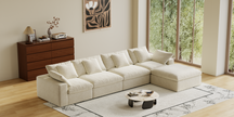 Cloud Couch Boneless Sofa Deep Seat Sectional Couches for Living Room, No Spring & No Assembly Required