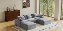 Cloud Couch Boneless Sofa Deep Seat Sectional Couches for Living Room, No Spring & No Assembly Required