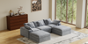 Cloud Couch Boneless Sofa Deep Seat Sectional Couches for Living Room, No Spring & No Assembly Required