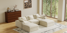 Cloud Couch Boneless Sofa Deep Seat Sectional Couches for Living Room, No Spring & No Assembly Required