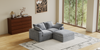 Cloud Couch Boneless Sofa Deep Seat Sectional Couches for Living Room, No Spring & No Assembly Required