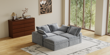 Cloud Couch Boneless Sofa Deep Seat Sectional Couches for Living Room, No Spring & No Assembly Required