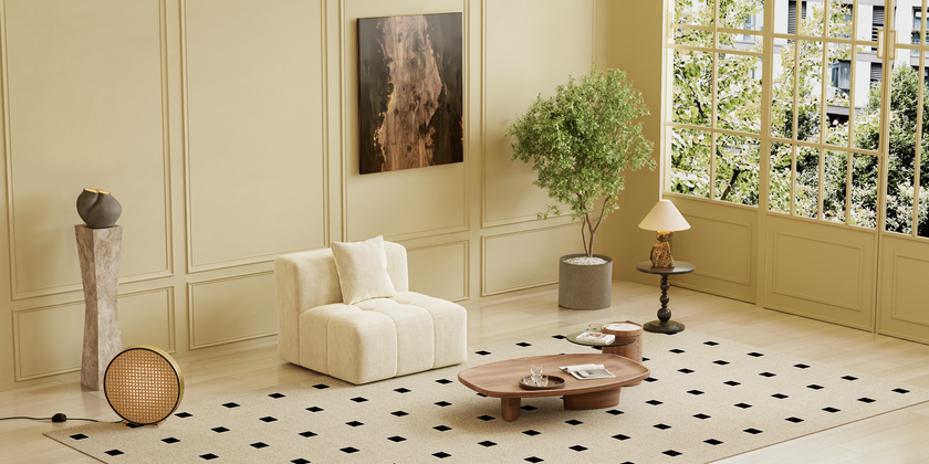 Square sofa, Boneless Couch  for Living Room,No Assembly Required