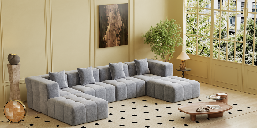 Square sofa, Boneless Couch  for Living Room,No Assembly Required