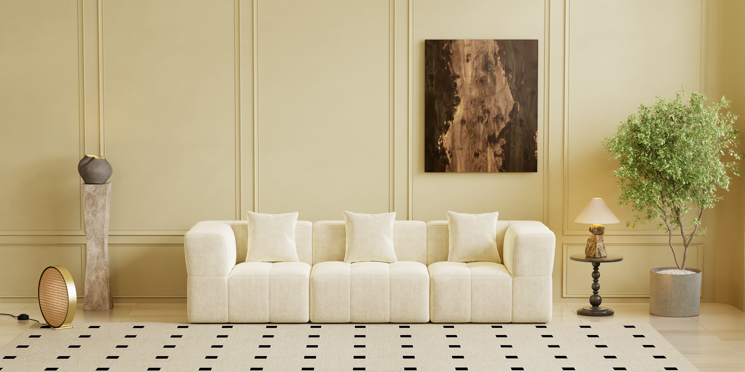 Square sofa, Boneless Couch  for Living Room,No Assembly Required