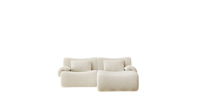 Famora Couch Boneless Sofa, Modular Deep Seat Sectional Sofa for Living Room, No Spring & No Assembly Required
