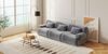 Famora Couch Boneless Sofa, Modular Deep Seat Sectional Sofa for Living Room, No Spring & No Assembly Required