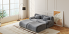 Famora Couch Boneless Sofa, Modular Deep Seat Sectional Sofa for Living Room, No Spring & No Assembly Required