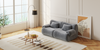 Famora Couch Boneless Sofa, Modular Deep Seat Sectional Sofa for Living Room, No Spring & No Assembly Required