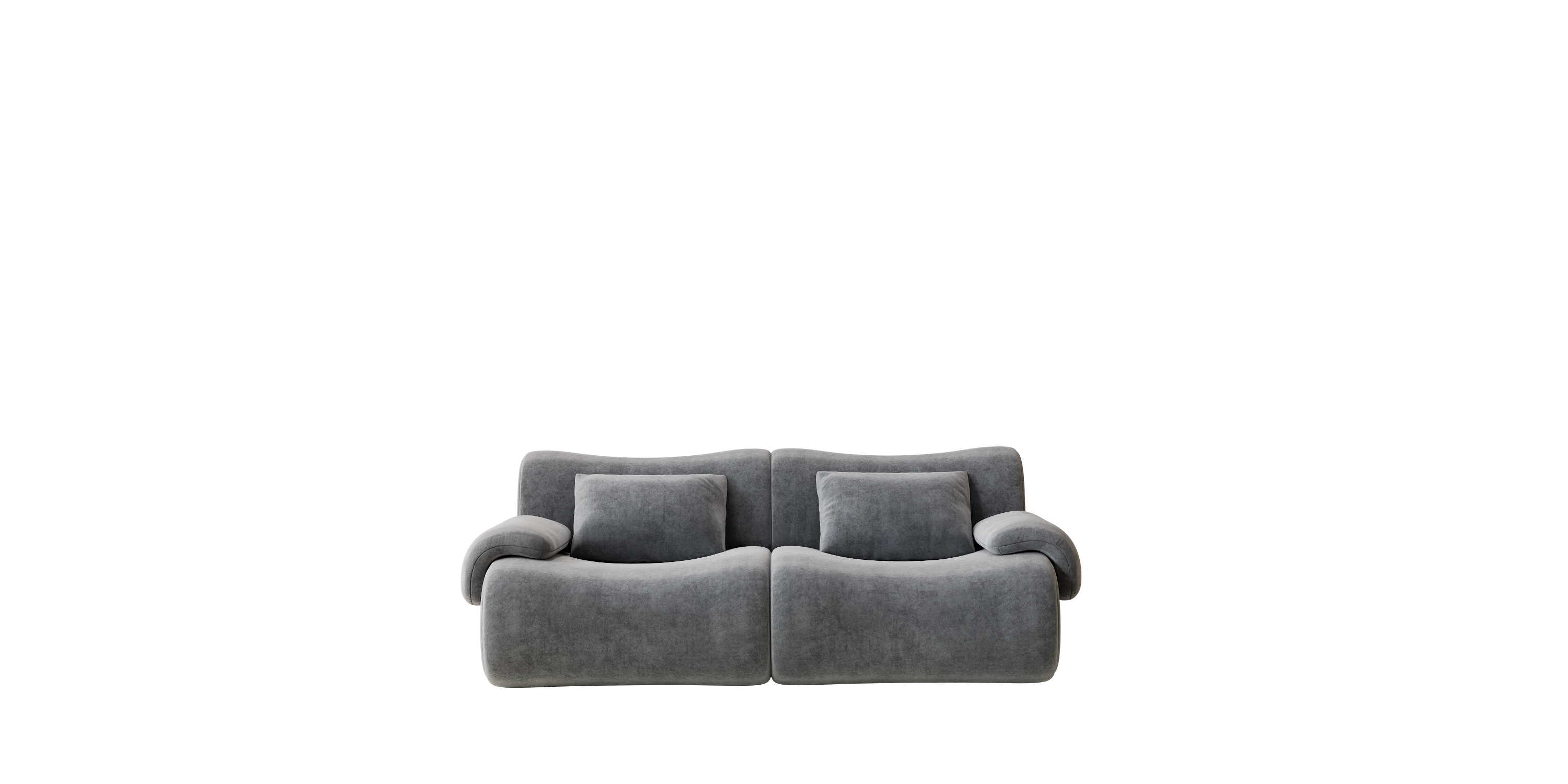 Famora Couch Boneless Sofa, Modular Deep Seat Sectional Sofa for Living Room, No Spring & No Assembly Required