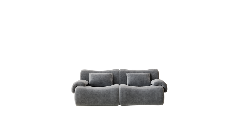 Famora Couch Boneless Sofa, Modular Deep Seat Sectional Sofa for Living Room, No Spring & No Assembly Required