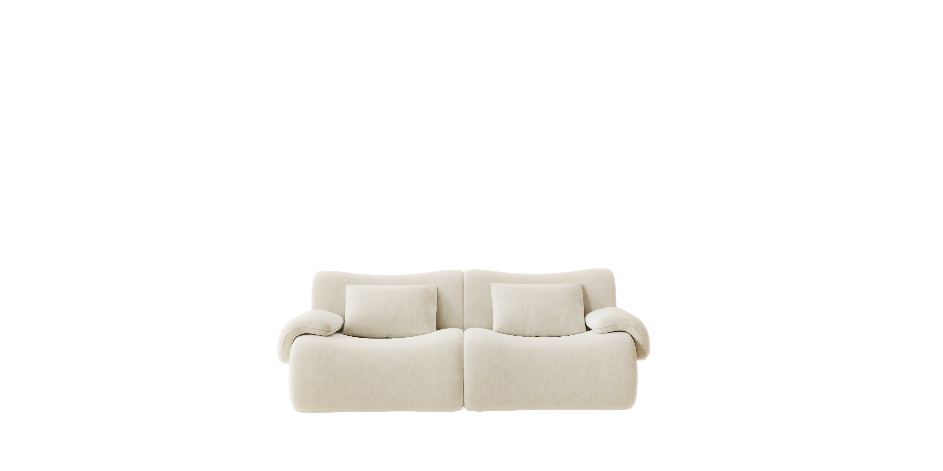 Famora Couch Boneless Sofa, Modular Deep Seat Sectional Sofa for Living Room, No Spring & No Assembly Required