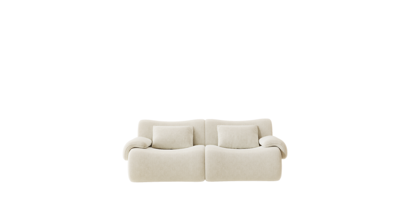 Famora Couch Boneless Sofa, Modular Deep Seat Sectional Sofa for Living Room, No Spring & No Assembly Required