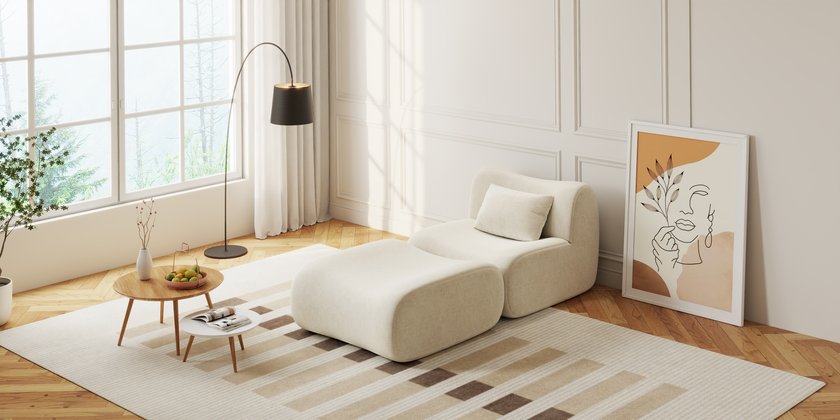 Famora Couch Boneless Sofa, Modular Deep Seat Sectional Sofa for Living Room, No Spring & No Assembly Required