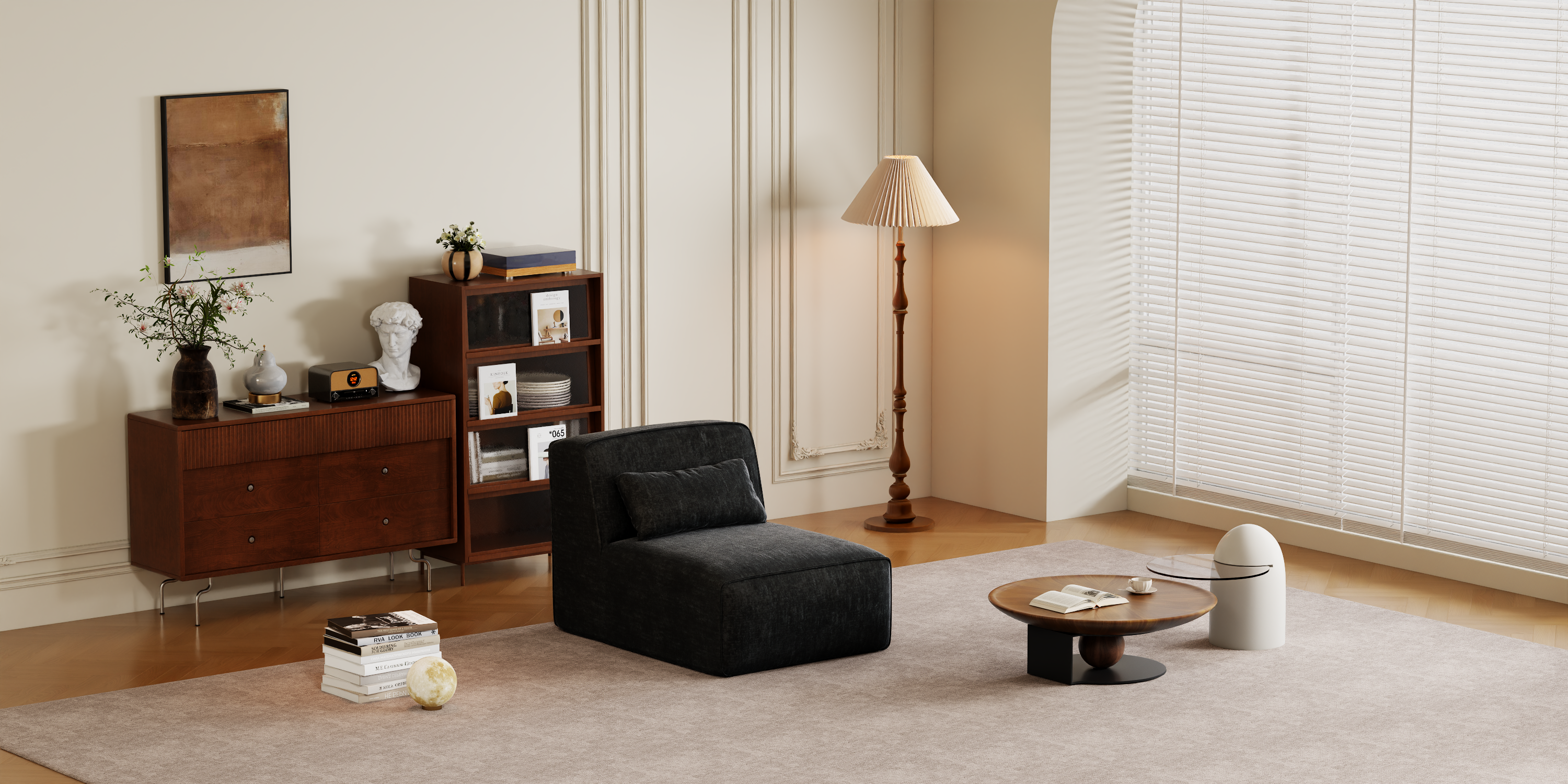 Marshmallow Sofa Boneless Couch for Living Room with Ottoman No Assembly Required