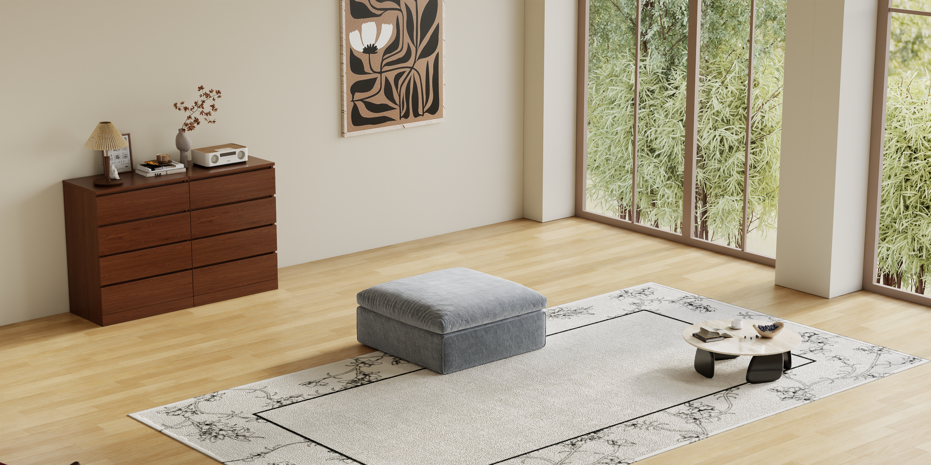 Cloud Couch Boneless Sofa Deep Seat Sectional Couches for Living Room, No Spring & No Assembly Required