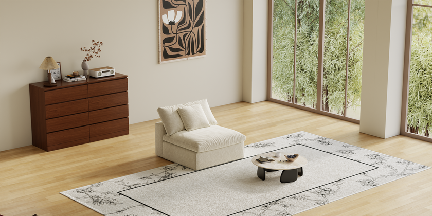 Cloud Couch Boneless Sofa Deep Seat Sectional Couches for Living Room, No Spring & No Assembly Required