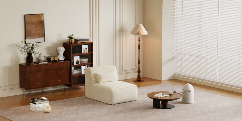 Marshmallow Sofa Boneless Couch for Living Room with Ottoman No Assembly Required