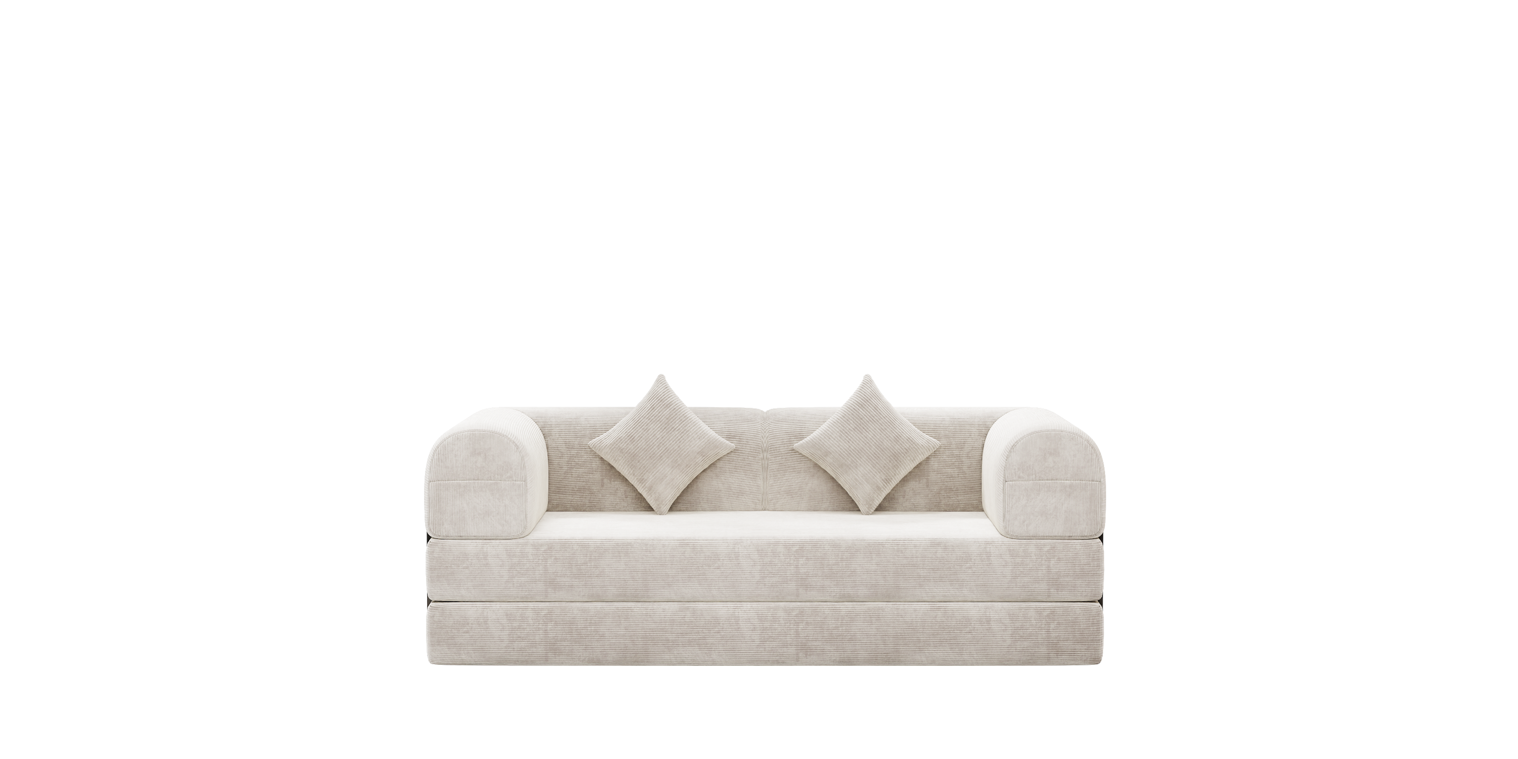 Teddy Sofa  4-in-1 Folding Convertible Sofa Bed, Boneless Couch with Fixed-Shape Frame, Loveseat Sleeper with Pull Out Bed