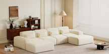 Marshmallow Sofa Boneless Couch for Living Room with Ottoman No Assembly Required