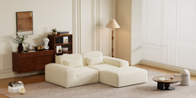 Marshmallow Sofa Boneless Couch for Living Room with Ottoman No Assembly Required