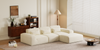 Marshmallow Sofa Boneless Couch for Living Room with Ottoman No Assembly Required