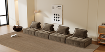 Modular Sectional Sofa Boneless Couch Comfy Sectional Couch, No Assembly Required, Chenille