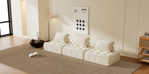 Modular Sectional Sofa Boneless Couch Comfy Sectional Couch, No Assembly Required, Chenille